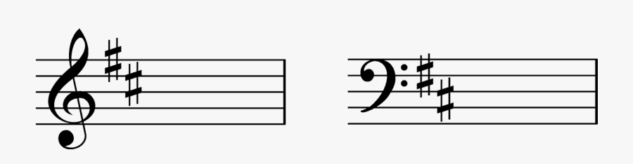 G Major Tonic Triad With Key Signature, Transparent Clipart