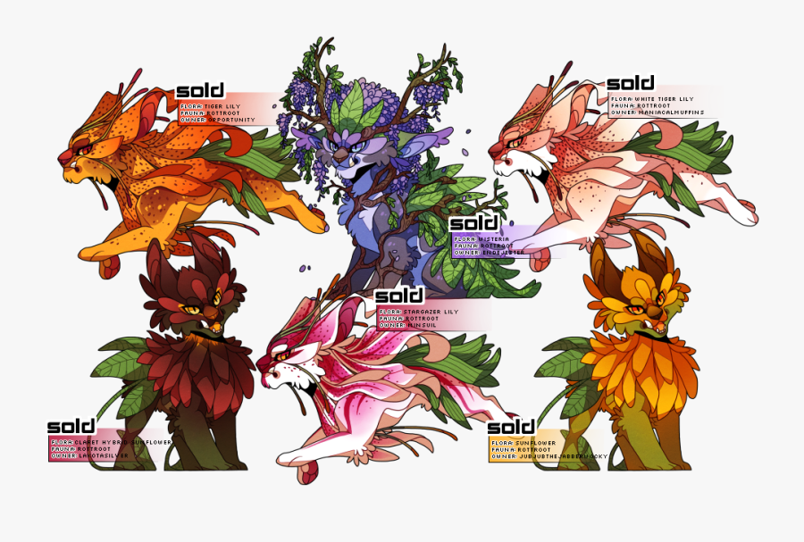 Flora Fauna, Transparent Clipart