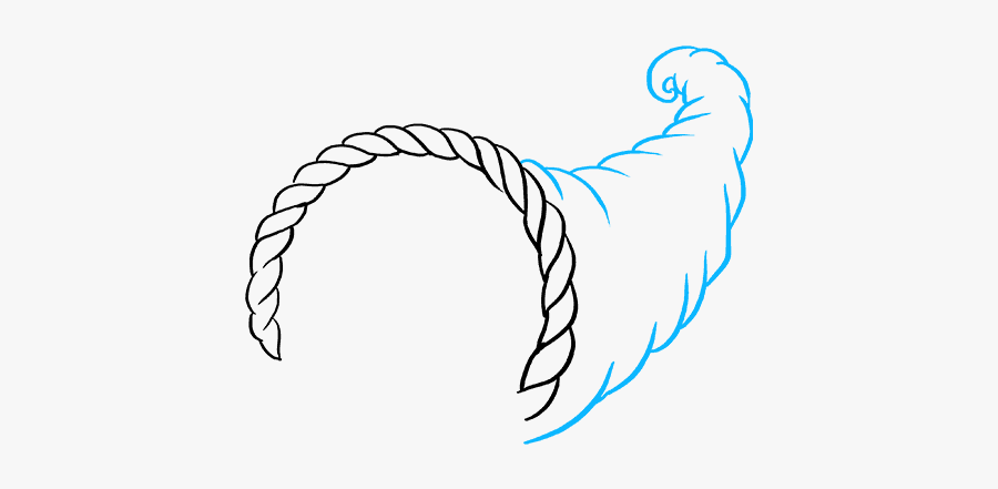How To Draw Cornucopia - Step By Step Cornucopia Drawing Easy, Transparent Clipart