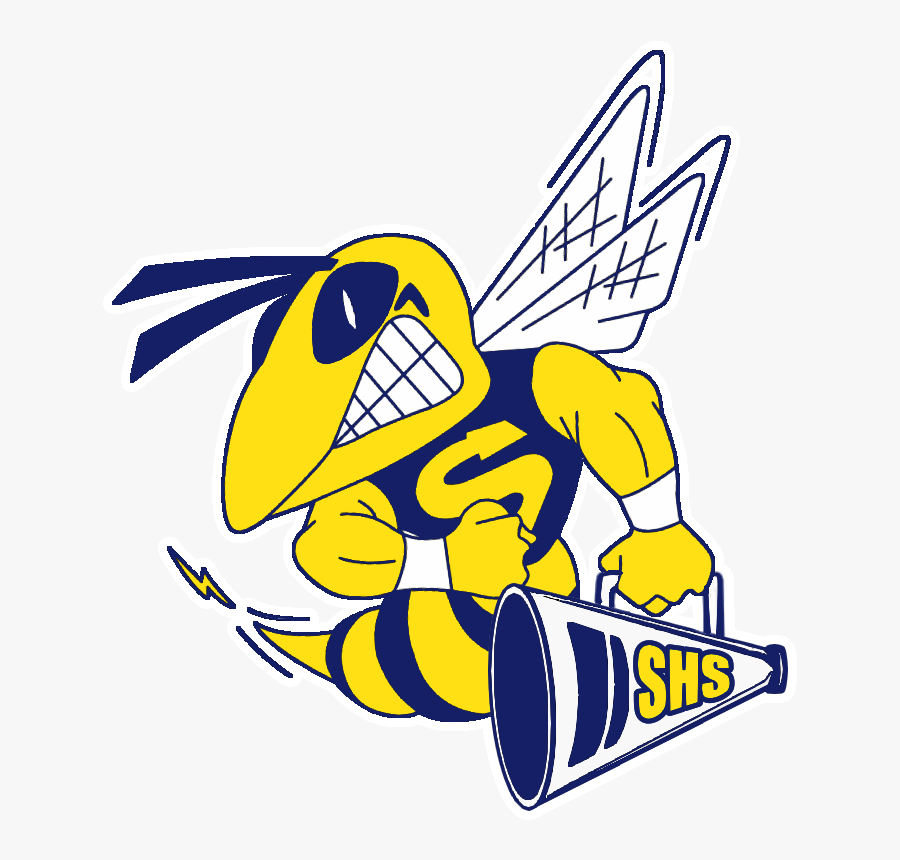 2 Tone Saline Hornet Logo W Border - Saline High School Hornets, Transparent Clipart