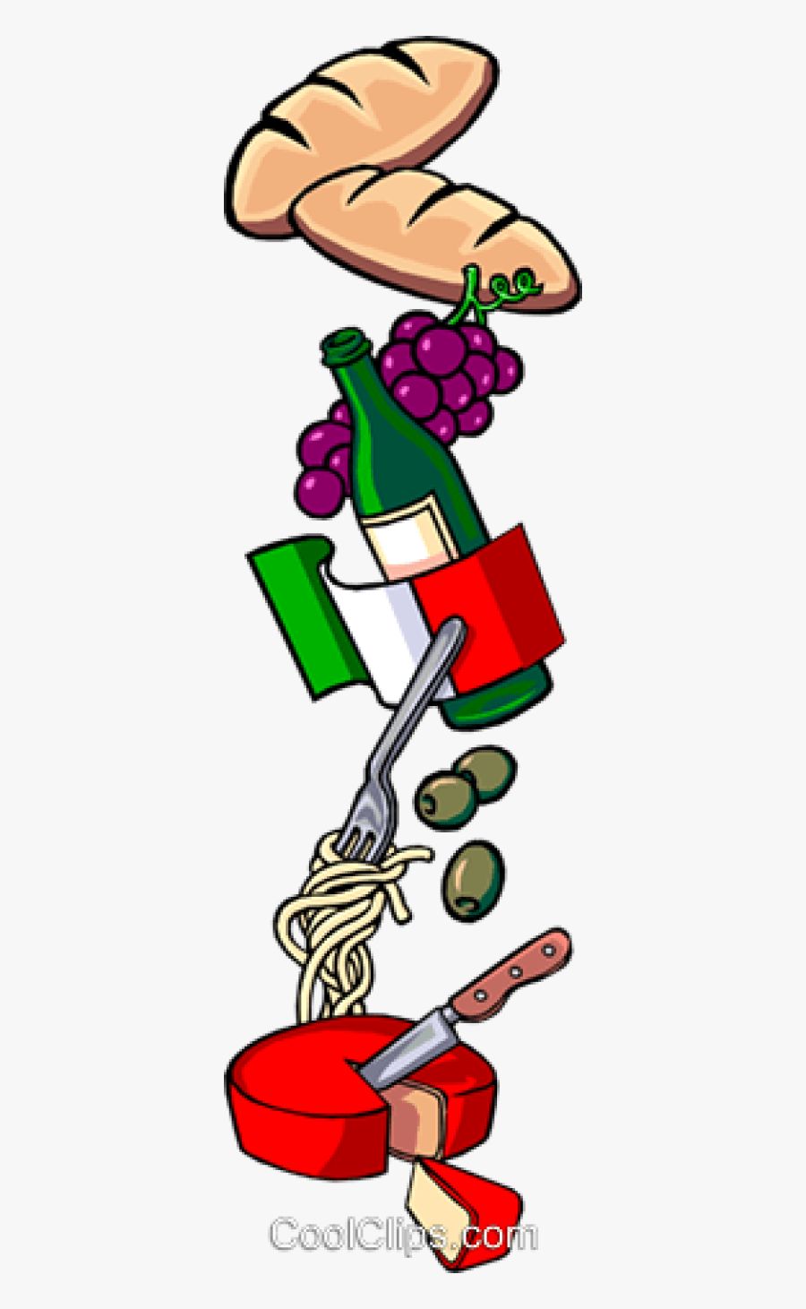 Download Free Png Orange Cat Cartoon Transparent Png - Italian Wine And Food Clipart, Transparent Clipart