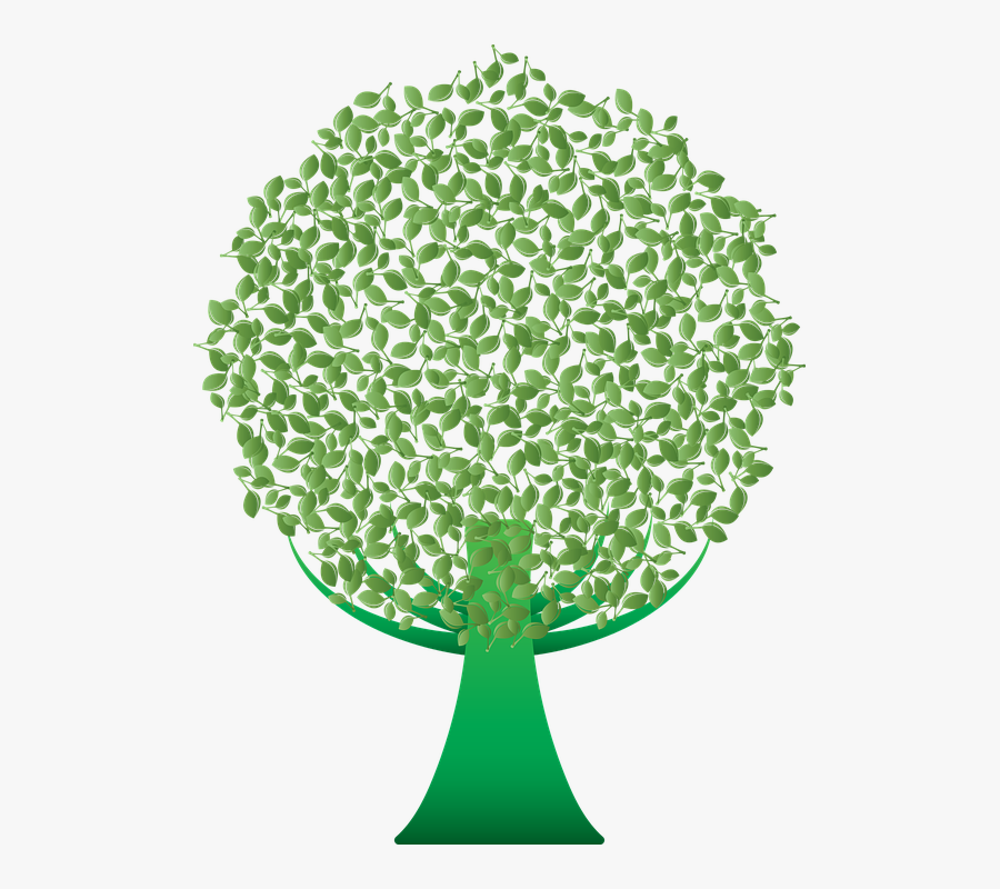 Abstract Oak Tree Silhouette Png, Transparent Clipart