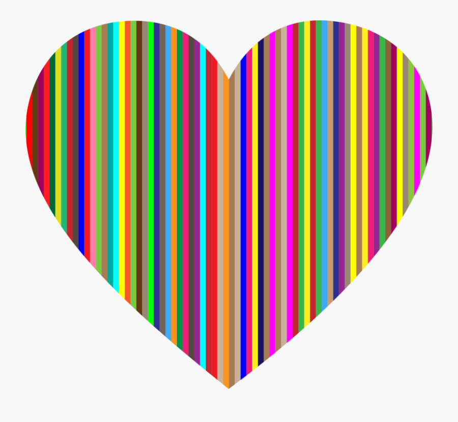 Transparent Vertical Clipart - Vertical Striped Heart, Transparent Clipart