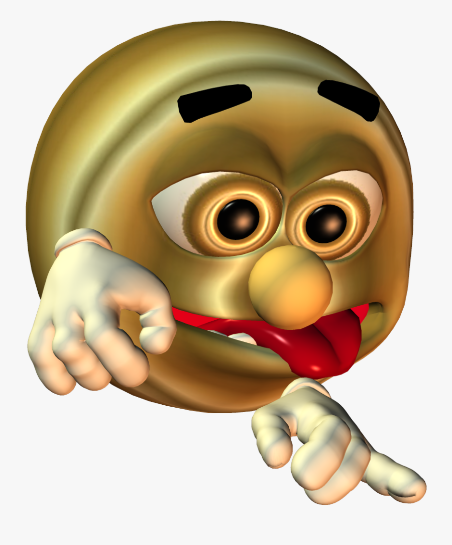 Cursed Emoji With Hand, Transparent Clipart