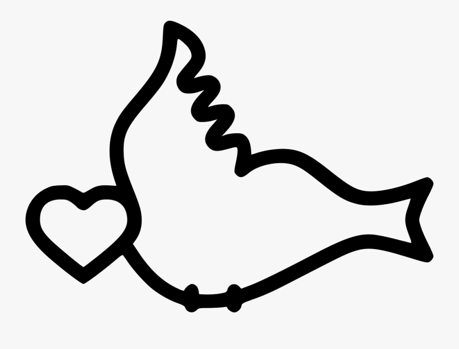 Romantic Valentine Day Bird Heart Couple - Romance, Transparent Clipart