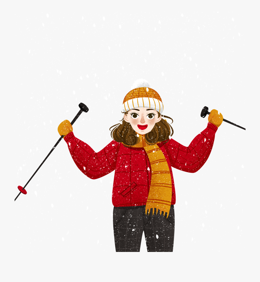 Transparent Ski Poles Clipart - Cartoon, Transparent Clipart