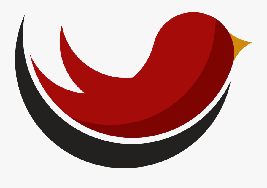 Red Robin Bird Logo, Transparent Clipart
