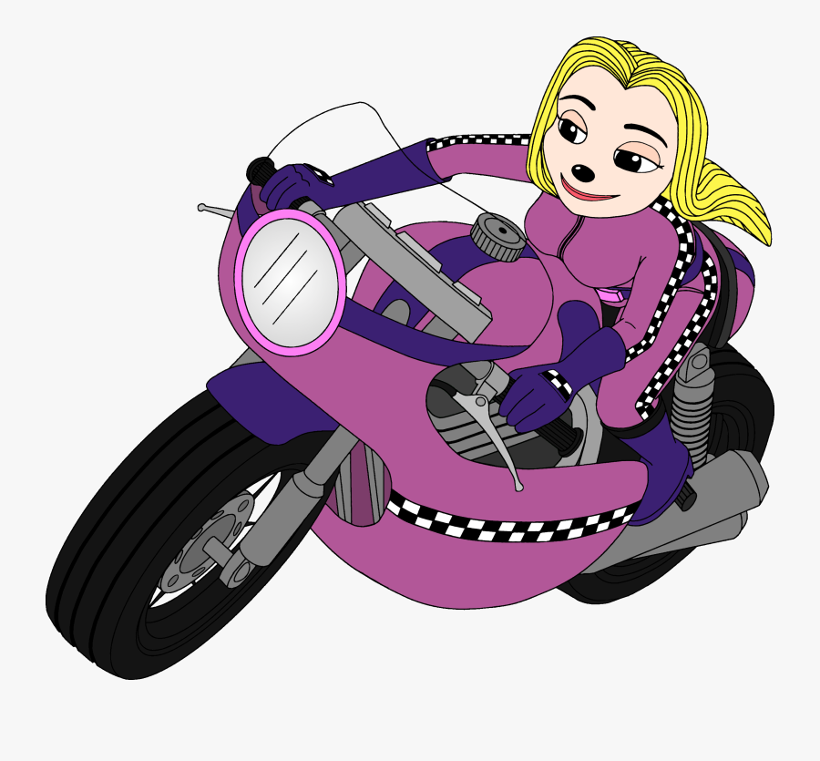 Heartfilia As A Motorbike Racer - Motorcycle, Transparent Clipart