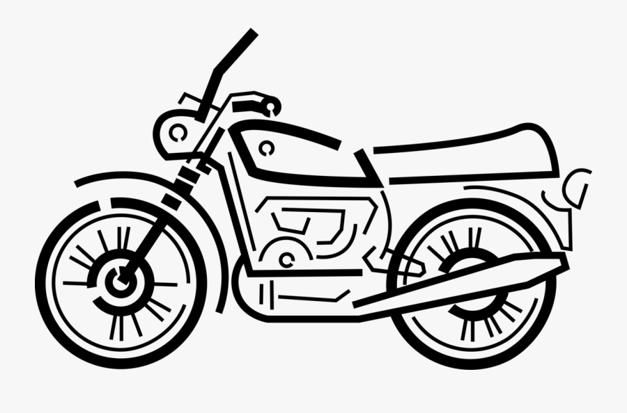 Vector Illustration Of Motorcycle Or Motorbike Motor - Motorbike Vector Png, Transparent Clipart