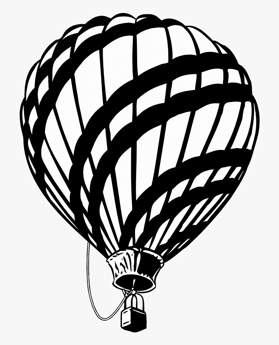 Воздушный Шар Черно Белый, Transparent Clipart