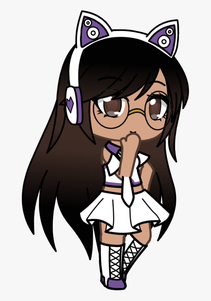 #gacha #gachaverse #gachalife #glasses #girl - Cute Gacha Life Girls, Transparent Clipart