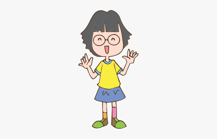 Girl With Glasses Vector Image - Girl With Glasses Clipart, Transparent Clipart