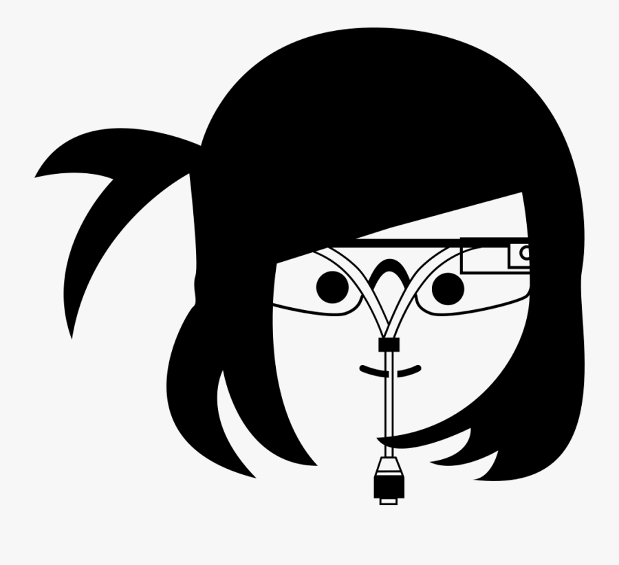 Girl With Google Glasses - Icon, Transparent Clipart