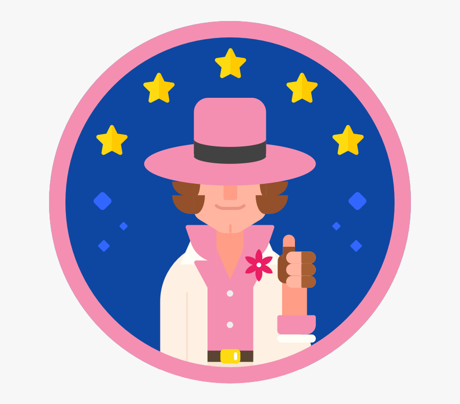 Tracker Jack Patch Sticker Minimal Character Pink Blue - Tristan Garner Fuckin Down, Transparent Clipart