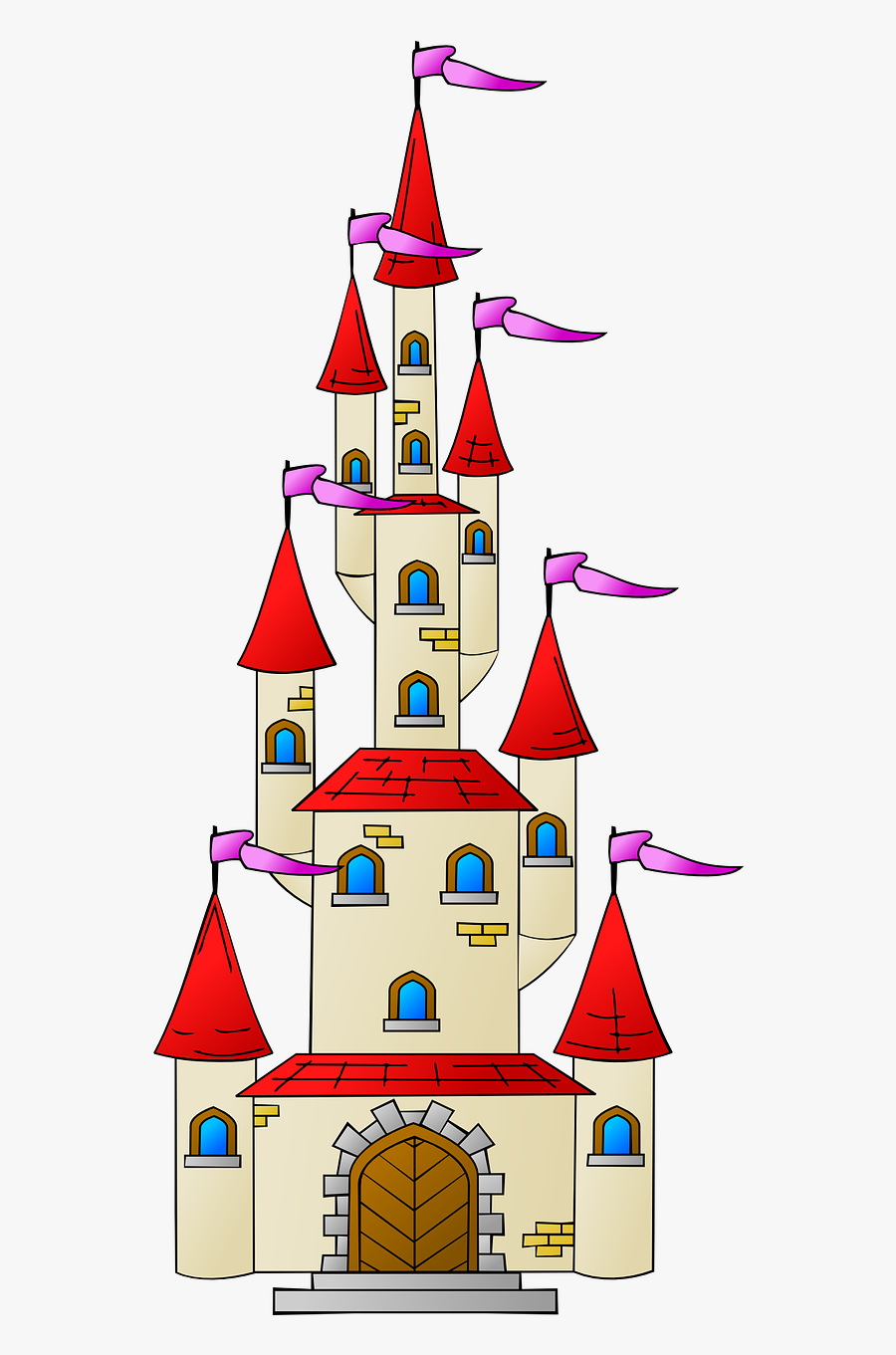 Castle Flags Medieval Free Photo - Castle Cliparts, Transparent Clipart