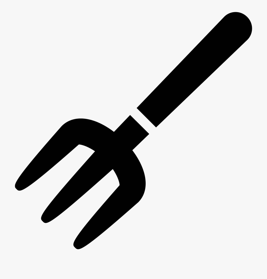 Pitchfork Filled Icon - Pitch Fork Clipart Black And White, Transparent Clipart