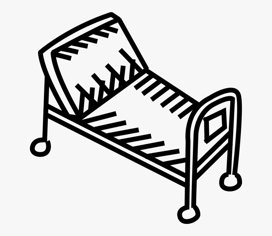 Clipart Hospital Gurney - Hospital Bed Drawing Png, Transparent Clipart