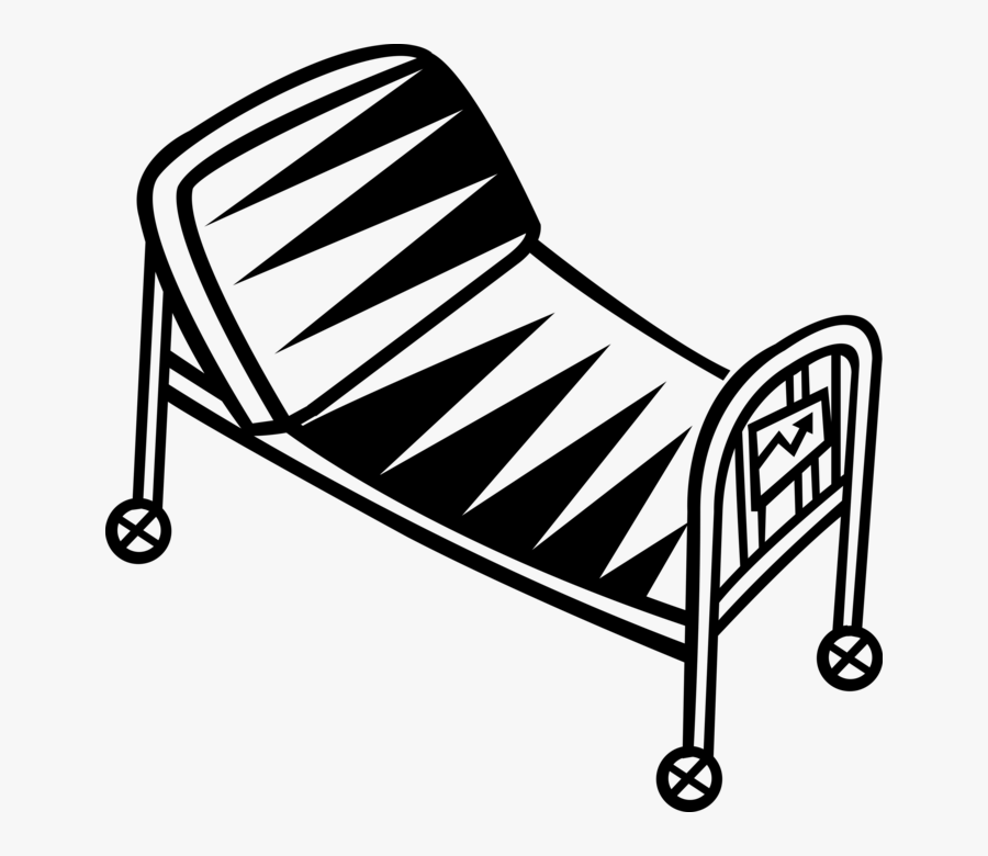 Vector Illustration Of Hospital Bed Wheeled Stretcher - Vetor Maca De Hospital Png, Transparent Clipart