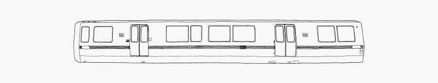 Bart Train Profile Vector Clip Art - Passenger Car, Transparent Clipart