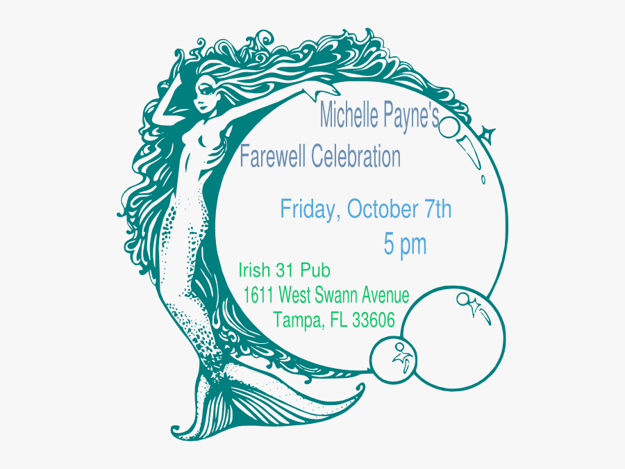 Black And White Mermaid, Transparent Clipart