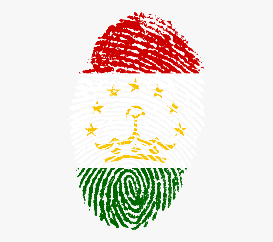 Tajikistan, Flag, Fingerprint, Country, Pride, Identity - Citizenship India, Transparent Clipart