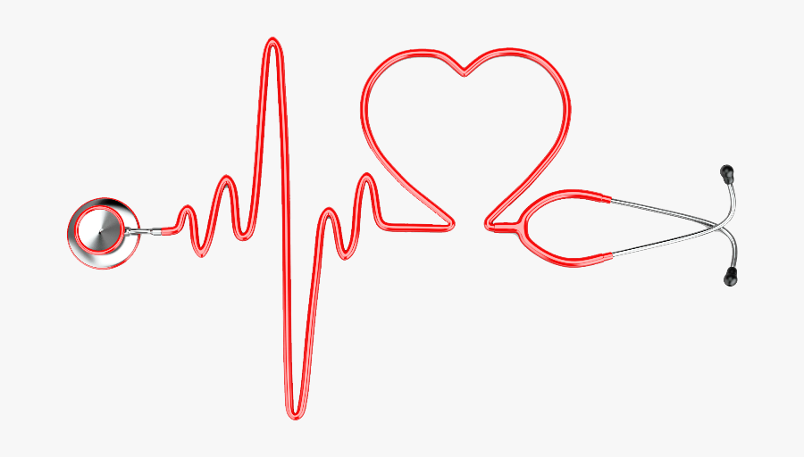 Transparent Background Stethoscope Heart Ekg, Transparent Clipart
