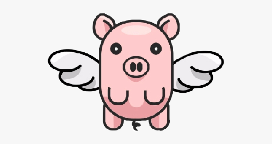 #pigs #fly #freetoedit - Cute Pig With Wings, Transparent Clipart