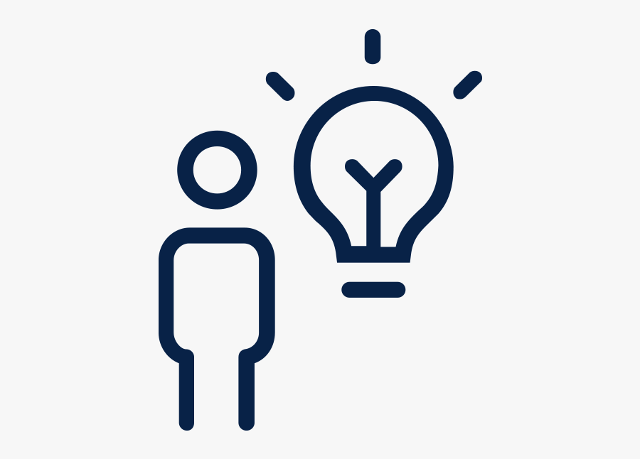 Outline Of Person And Lightbulb - Portable Network Graphics, Transparent Clipart