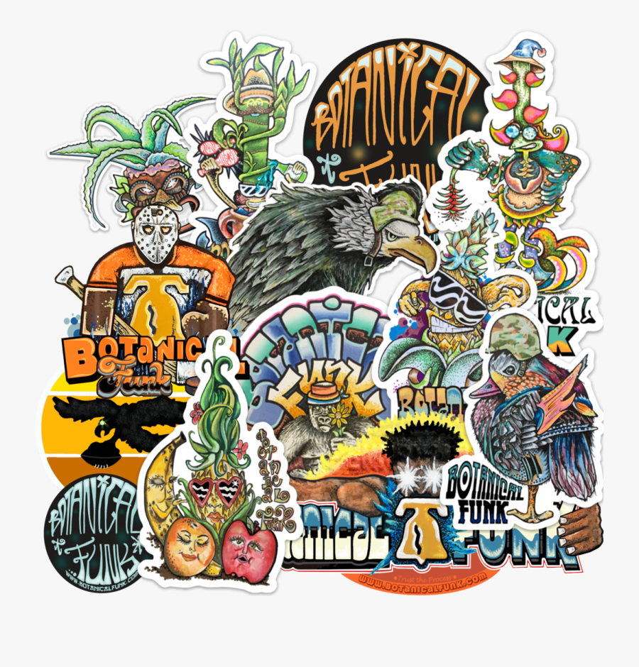 Botanical Funk Family, Transparent Clipart