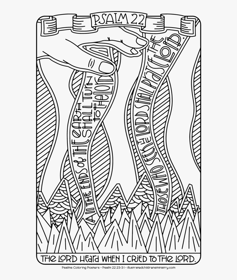 Psalms Coloring Pages - Psalm 22 Coloring Page, Transparent Clipart