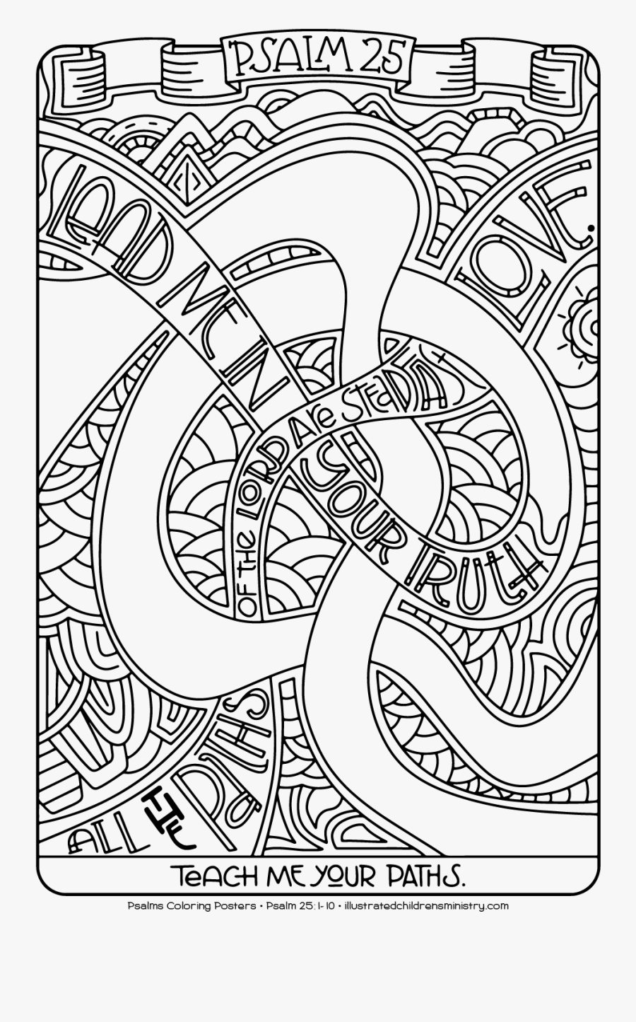 Psalms Coloring Page - Psalm 80 Coloring, Transparent Clipart