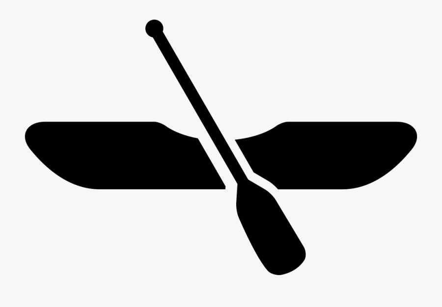 Canoe Boat With Rowing - Oar Free Svg, Transparent Clipart