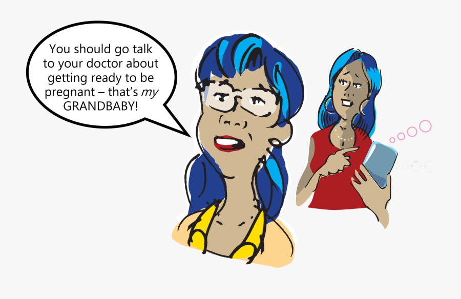 Before Pregnancy Begins Rosa And Ana - Cartoon, Transparent Clipart