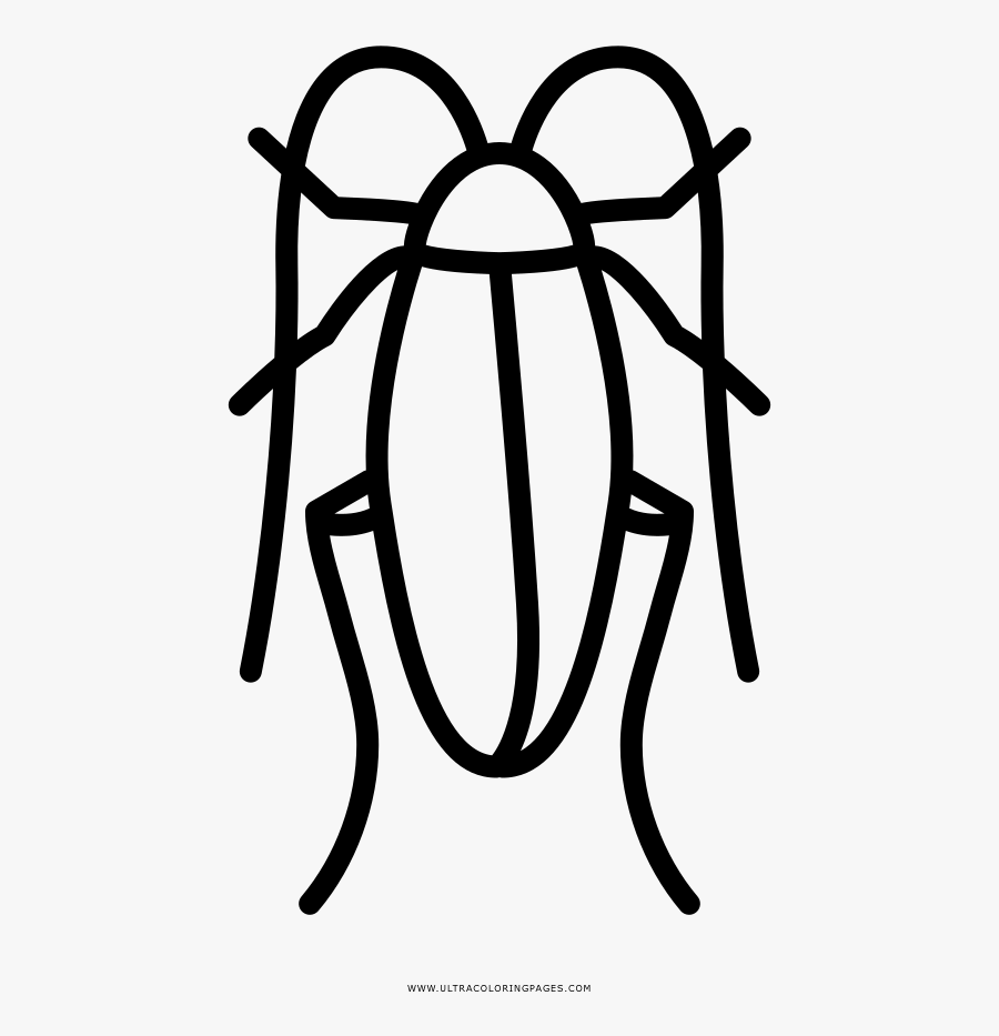 Cockroach Coloring Page - Cucaracha Para Colorear, Transparent Clipart