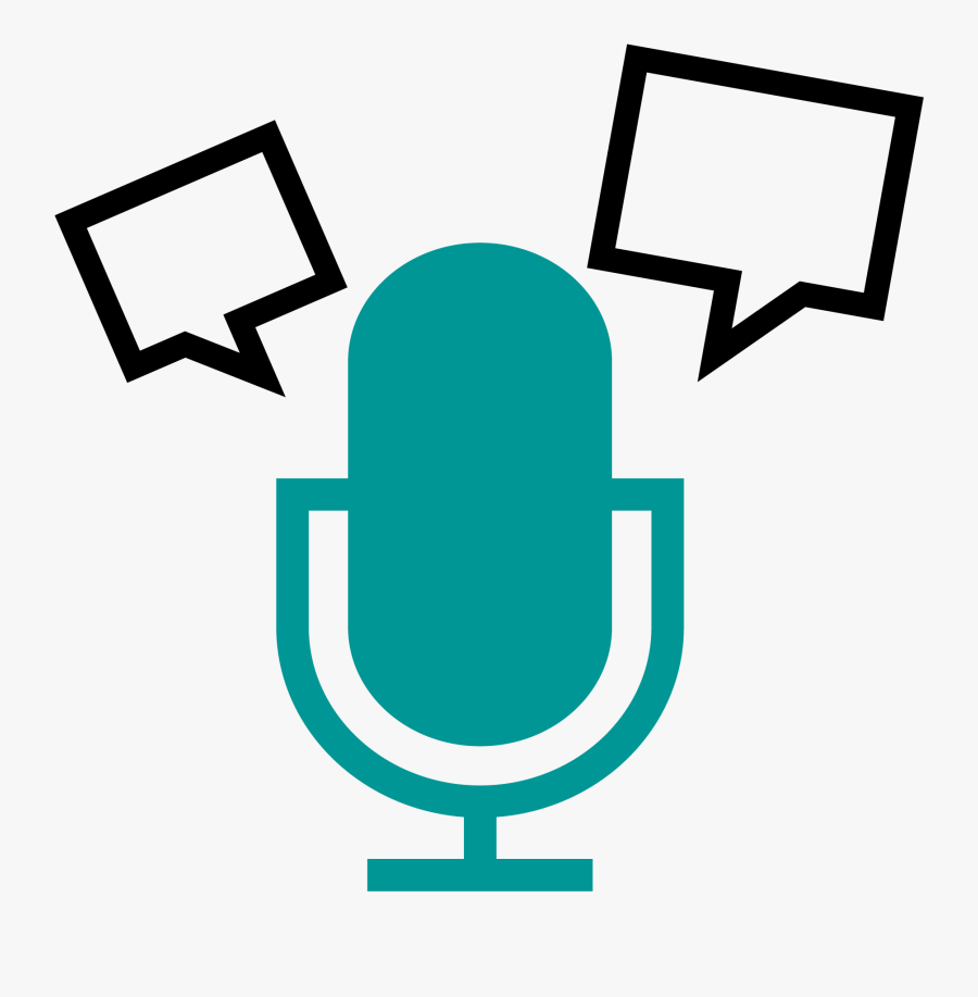 Transcription Clip Art - Microphone Clipart Black And White, Transparent Clipart