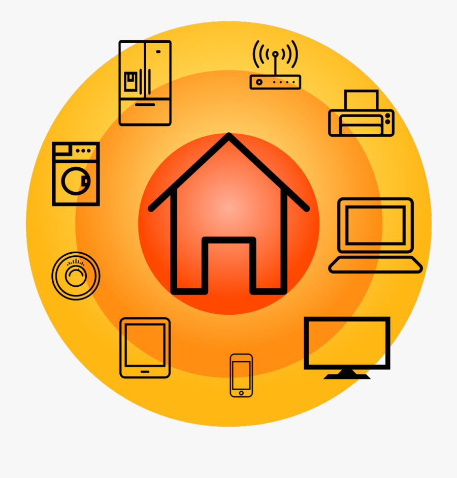 Home Network - Circle, Transparent Clipart