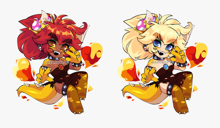 Bowsette Charms - Cartoon, Transparent Clipart