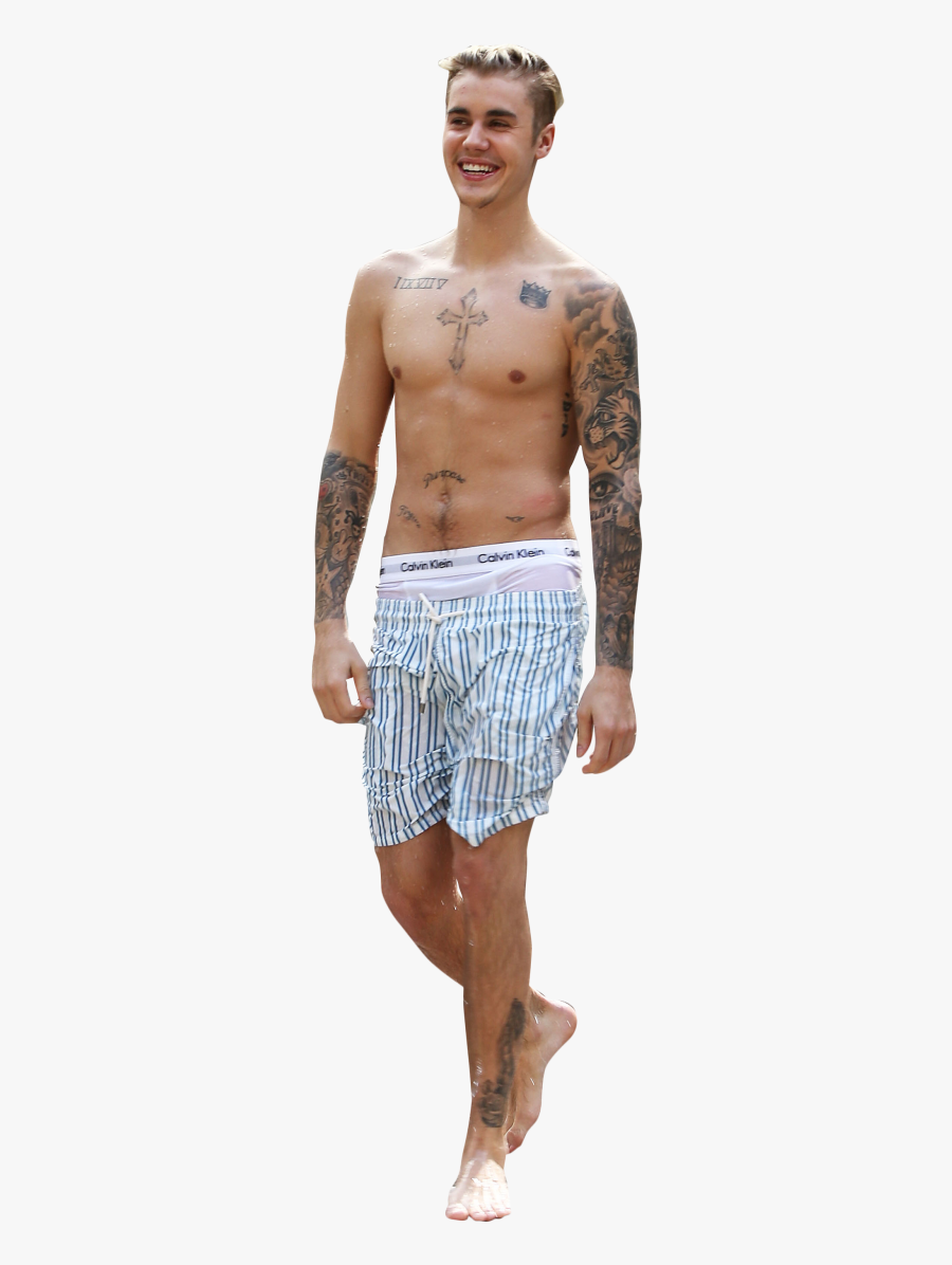 Justin Bieber In Underpants Png Image - Barechested, Transparent Clipart