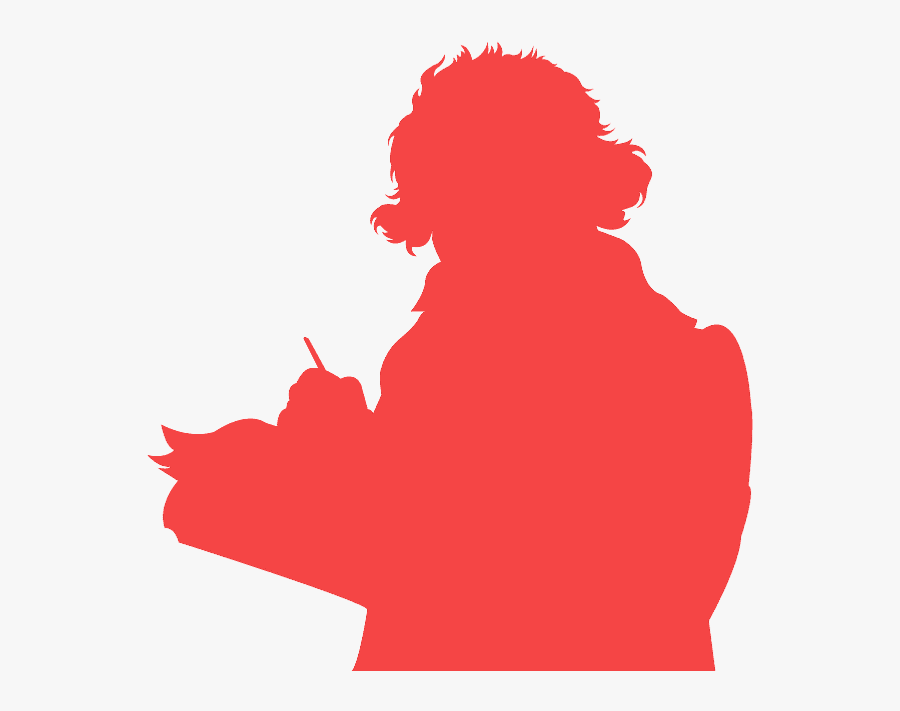 Beethoven Silhouette, Transparent Clipart