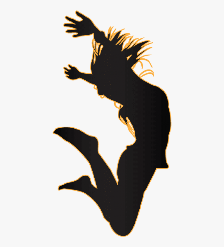 Free Png Download Jumping Girl Silhouette Png Images - Trampoline Jumping Clipart Png, Transparent Clipart
