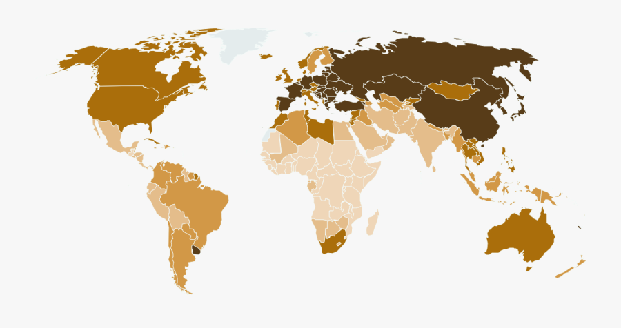 Lung Cancer World Map, Transparent Clipart