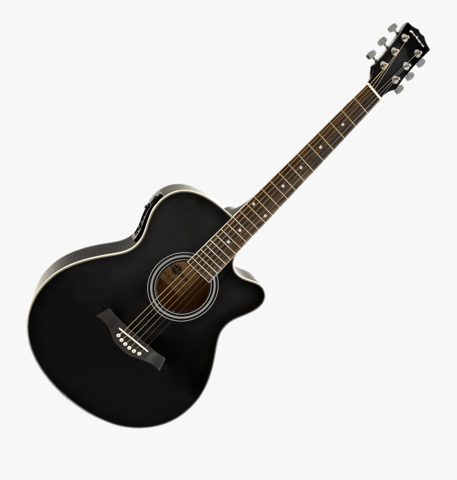 Black Acoustic Electric Transparent - Guitar Png Full Hd, Transparent Clipart