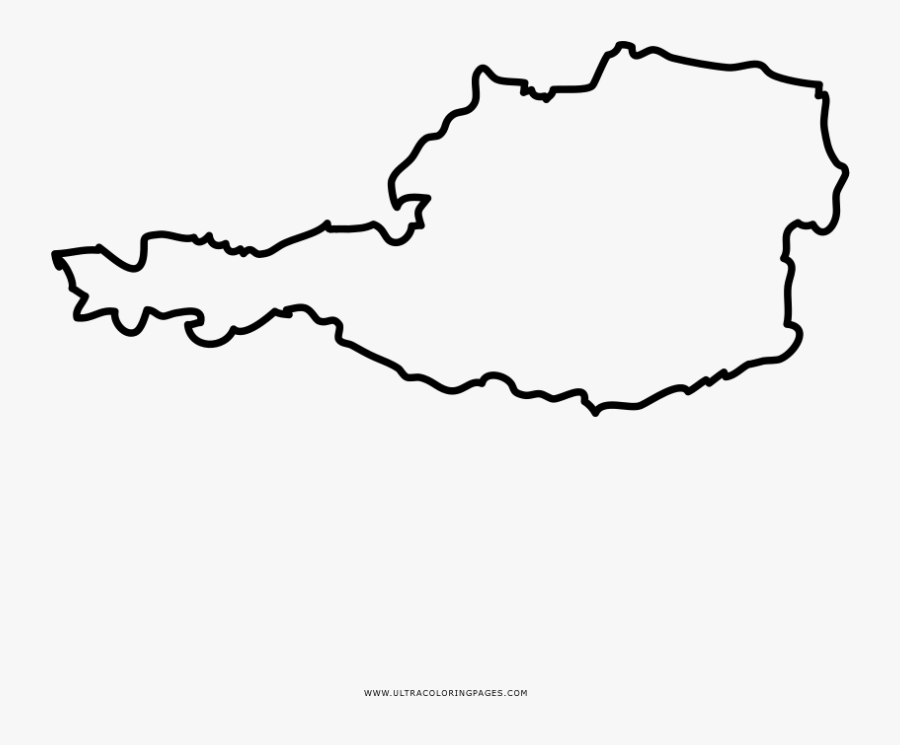 Austria Coloring Page - Outline Austria Png, Transparent Clipart