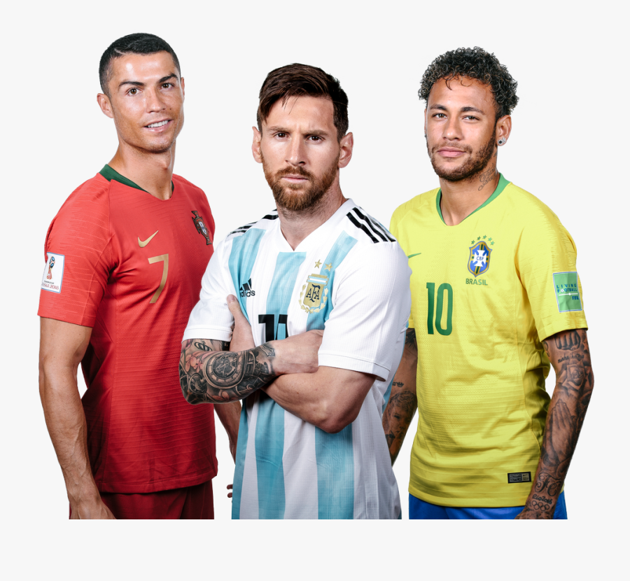 Cristiano Ronaldo Lionel Messi Neymar Render By Fristajlere - Ronaldo And Messi And Neymar, Transparent Clipart