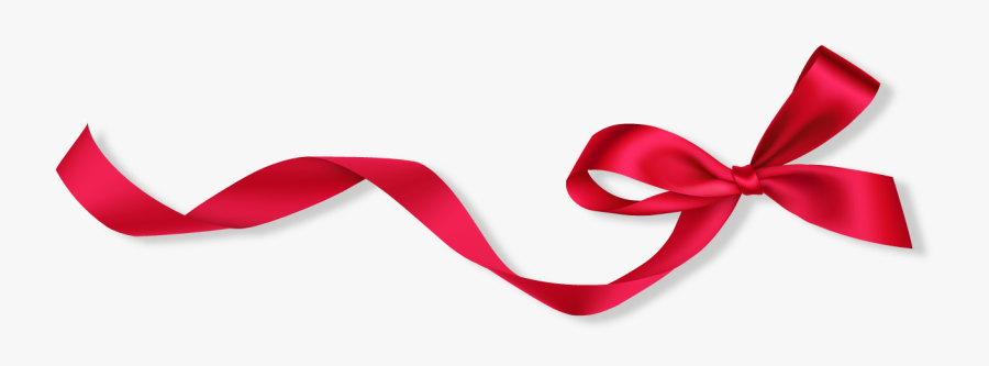 Decorative Red Ribbon, Transparent Clipart