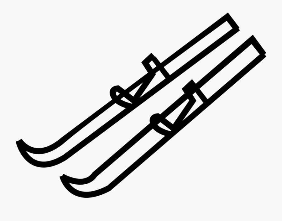 Vector Illustration Of Cross-country Skis Used By Nordic, Transparent Clipart
