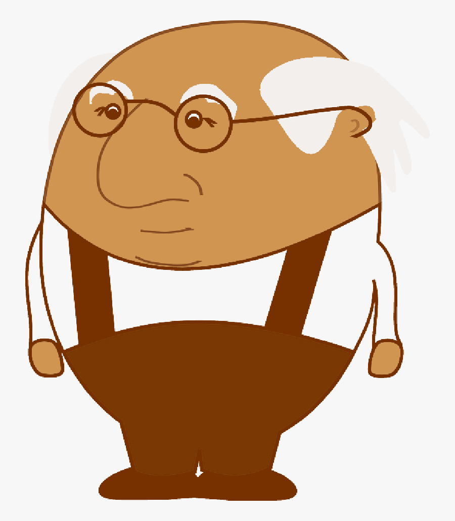 Old Man Cartoon Transparent Clipart , Png Download - Old Man Drawing Png, Transparent Clipart