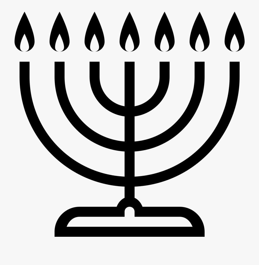 Menorah Hanukkah Gelt Jewish Holiday Judaism - Clip Art Menorah, Transparent Clipart