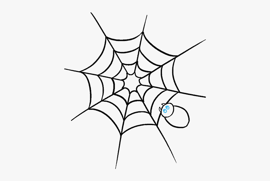 Cartoon Picture Of A Spider - Spider Web Drawing, Transparent Clipart