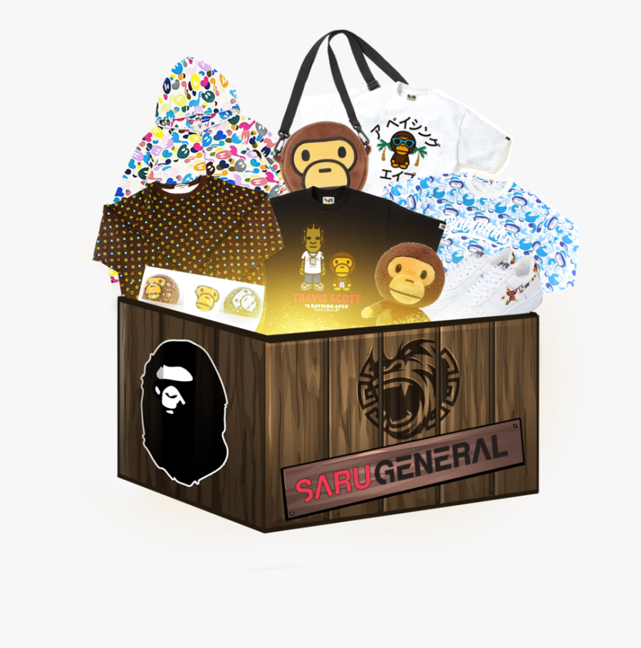 Bape Baby Milo Mystery Box - Saru General, Transparent Clipart